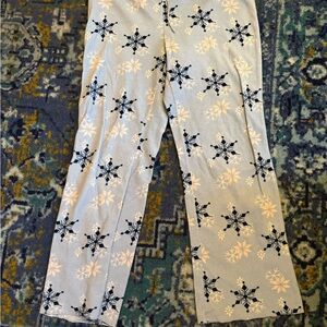 Old Navy Snowflake Pajama Pants - Black and White